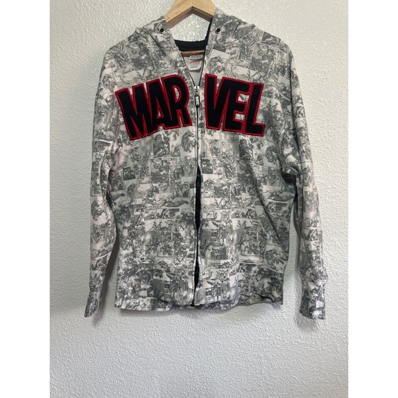 Marvel Comics Universal Studios Full Zip Hoodie Graphic Print Large - Picture 1 of 9